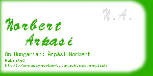 norbert arpasi business card